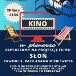 Kino Plenerowe 29 lipca w Parku Miejskim w Zawierciu